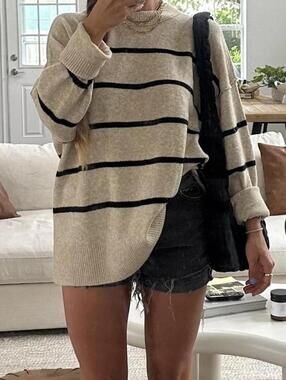 NWT Aerie oversized soft striped sweater